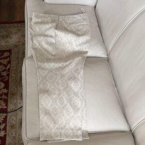 Talbots Cream Patterned Ankle Pants